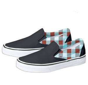 Gingham Slip-on Sneakers in Black