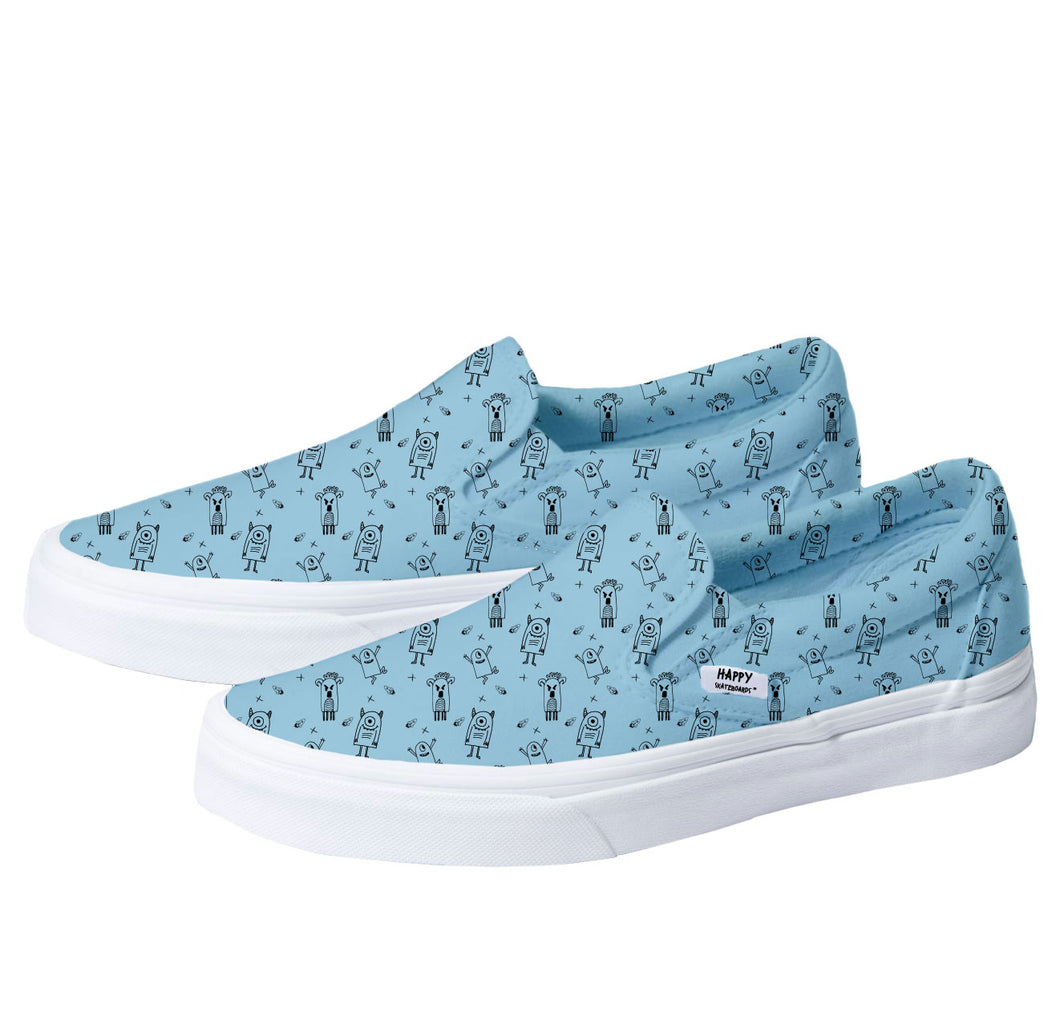 Mini Monsters Slip-on Sneakers in Sky